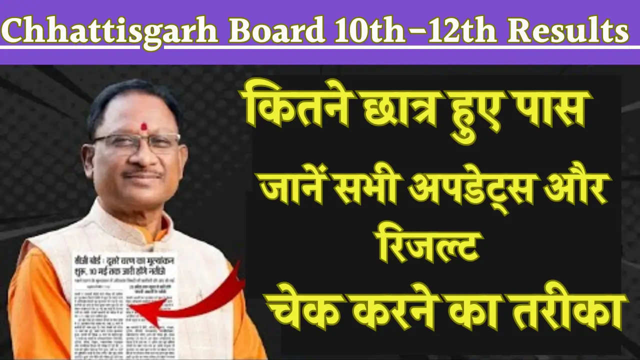 Chhattisgarh Board 10th-12th Results