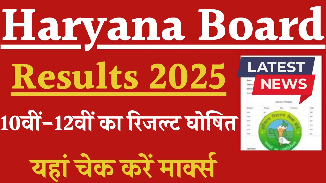 Haryana Board Results 2025
