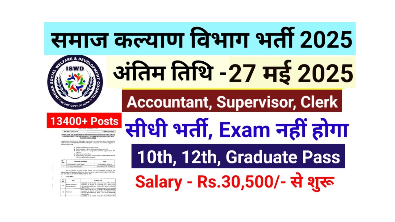Social-Welfare-Department-New-Bharti-2025