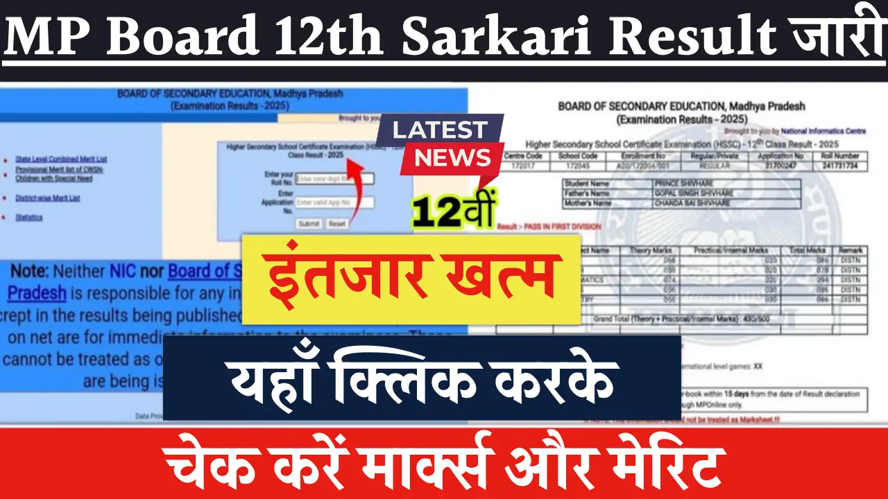 MP Board 12th Sarkari Result